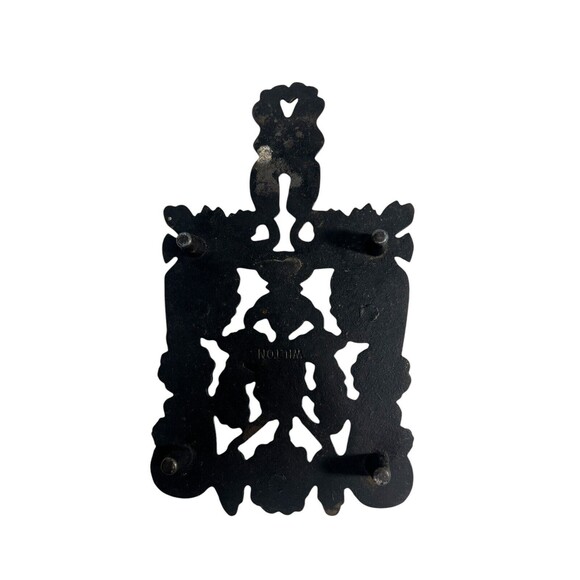 Vintage Wilton Cast Iron Rectangular Trivet With Grapes And Leaves - Picture 5 of 7